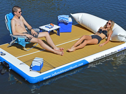 Inflatable Dock Floating On The Water